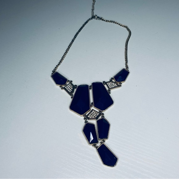 Charming Charlie Women's Gold, Purple & Blue Statement Necklace Trio Set Jewelry - Picture 11 of 12